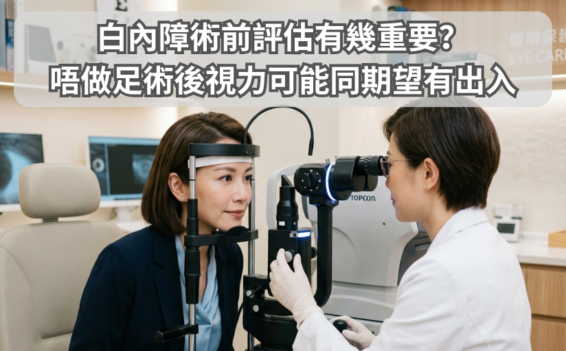 白內障術前評估有幾重要？ 唔做足術後視力可能同期望有出入