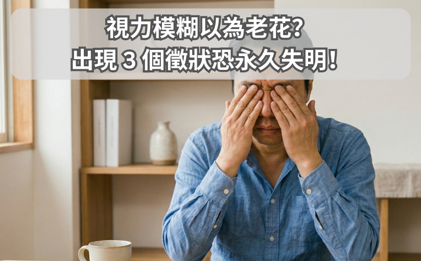 視力模糊以為老花？出現 3 個徵狀恐永久失明！