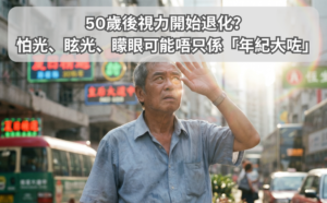 50歲後視力開始退化？怕光、眩光、矇眼可能唔只係「年紀大咗」